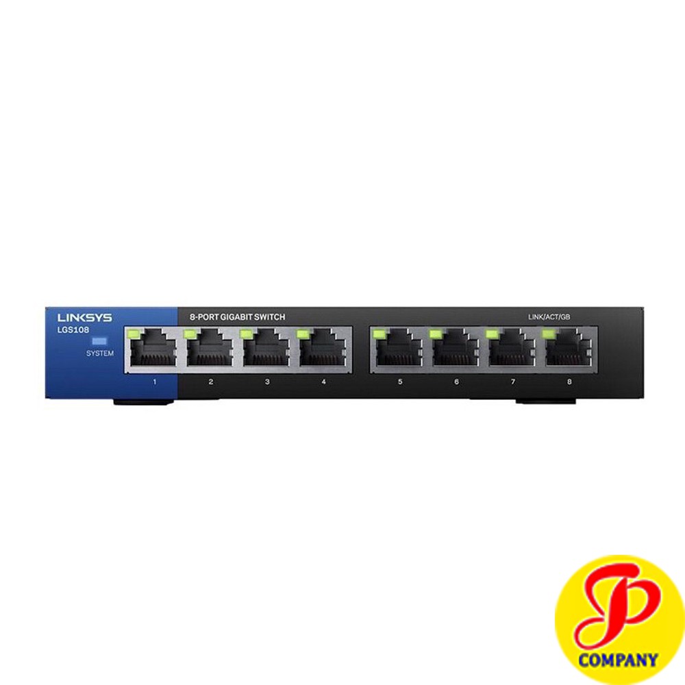 Bộ Chia Mạng Switch 8 Cổng Linksys LGS108 Tốc Độ 10/100/1000Mbps - Hàng Chính Hãng
