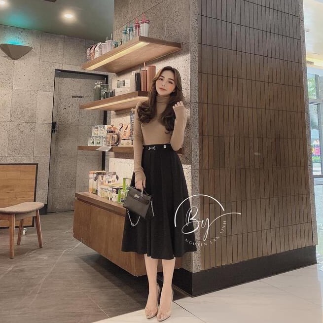 [Mã WARN30 hoàn 15% xu đơn 150k] Áo Thun Trơn Body Cổ Lọ Dài Tay Chất Zip Co Giãn Màu Đen/ Be/ Nâu/ Trắng | BigBuy360 - bigbuy360.vn