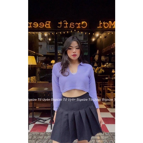 (T.U Bigsize 50-75kg) Áo Croptop Trơn Dài Tay Hàng QCCC | BigBuy360 - bigbuy360.vn