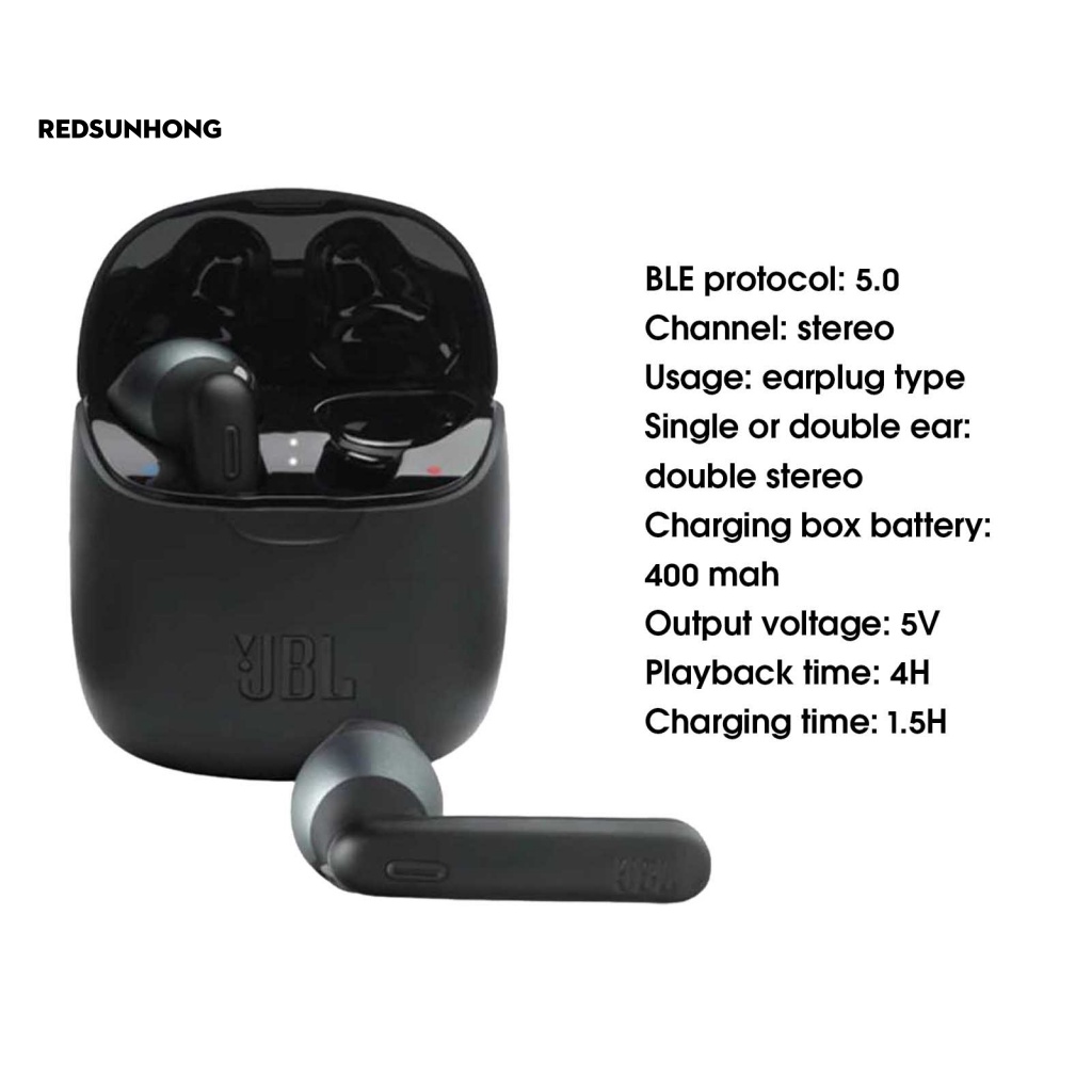Tai Nghe Bluetooth 5.0 Jbl-Tune 225-TWS Âm Trầm Không Dây