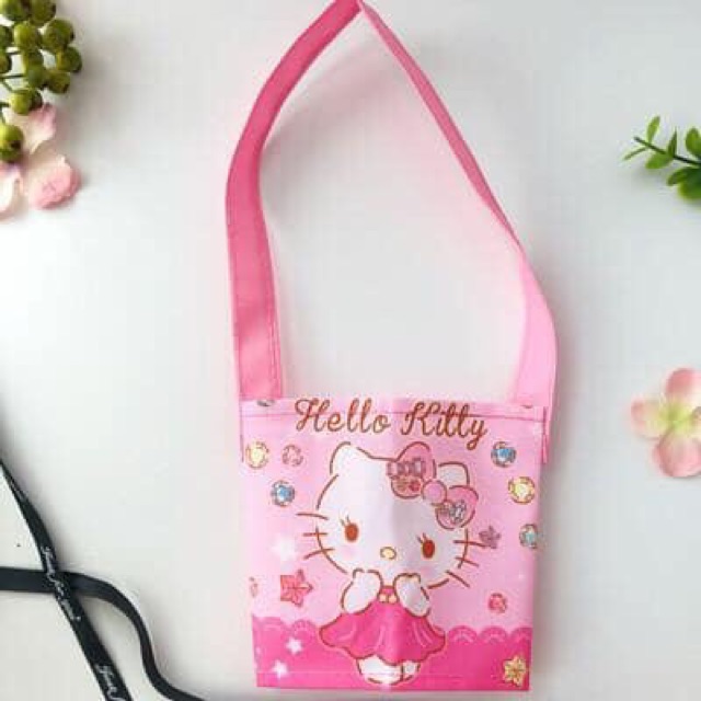 Túi treo bình, ly nước Hello Kitty