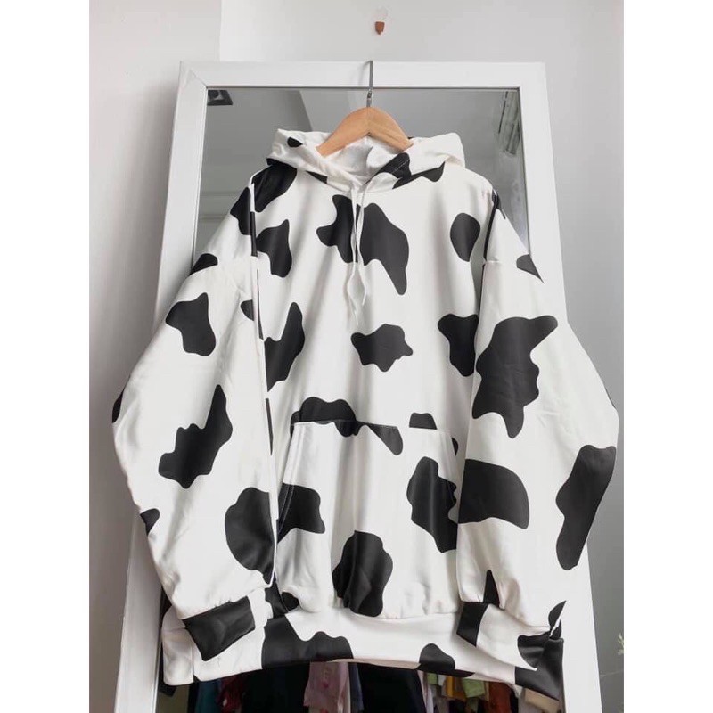 Áo Khoác Nỉ Hoodie Bò Sữa PEONYB [ FREE SHIP]🌸form rộng loang màu đen trắng oversize🌸 | BigBuy360 - bigbuy360.vn