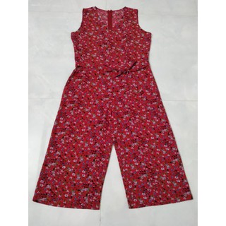 Jumpsuit hoa ống rộng