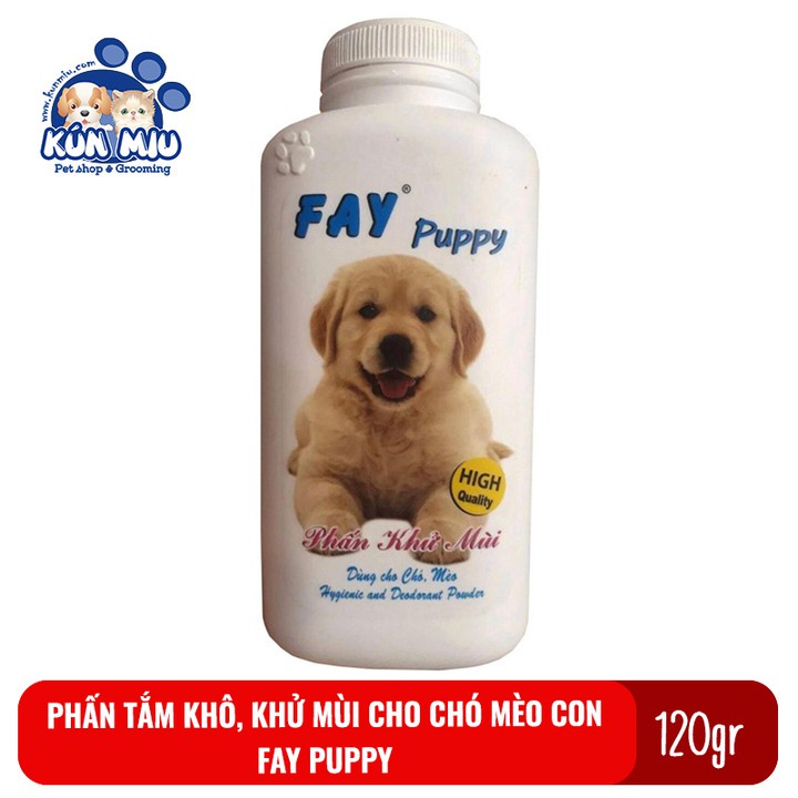 Phấn tắm khô, khửi mùi cho chó Fay Puppy 120gr