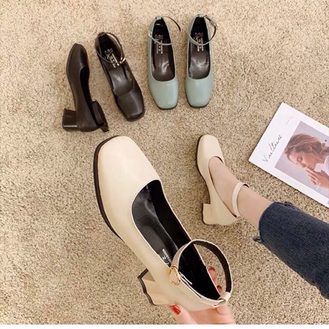 Giày búp bê Lolita đế cao 5cm Ulzzang [ORDER]