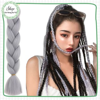 Tóc giả nữ nhuộm cá tính, tóc thắt bím dài tự nhiên siêu nổi bật Hot Trend Âu Mỹ