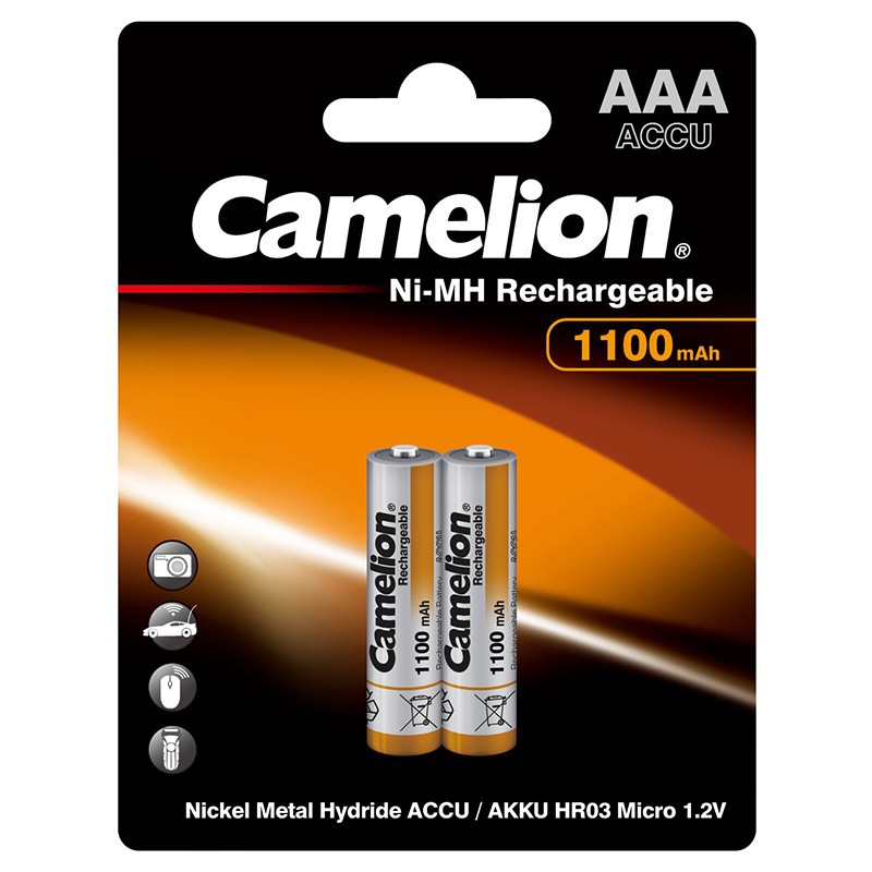 Pin Sạc AAA Camelion 1100mah Giá Tốt - Pin Tiểu Vỉ 2 Viên Chính Hãng - Lỗi 1 Đổi 1 Trong 7 Ngày