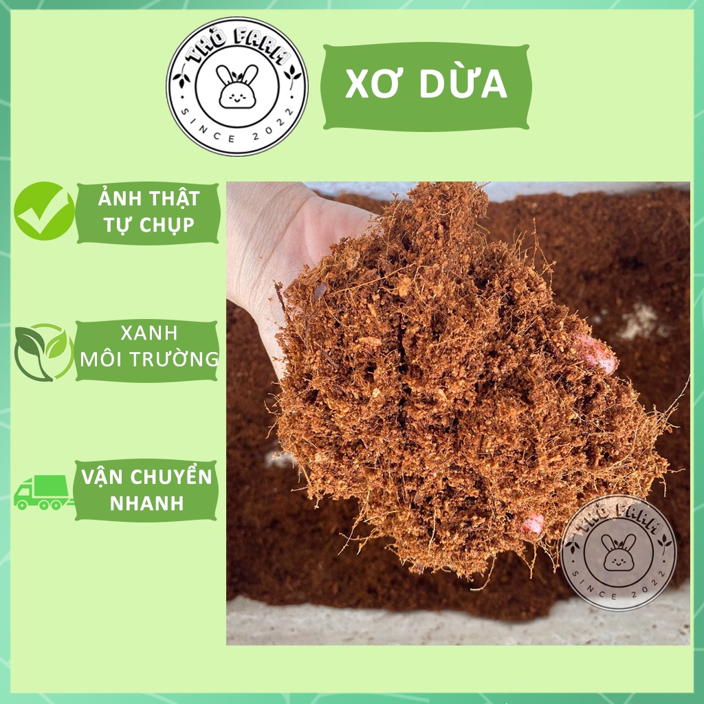 1kg Xơ dừa, mùn dừa, mụn dừa trồng lan, rau mầm, cây cảnh (đã qua xử lý)
