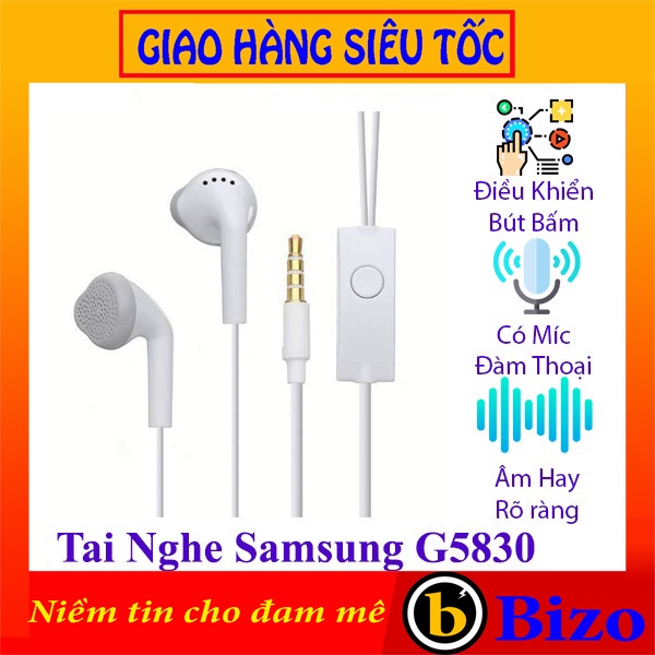 Tai nghe dây có mic Samsung đầu 3.5mm Galaxy G5830,tai nghe cho oppo,vivo,xiaomi,táo....