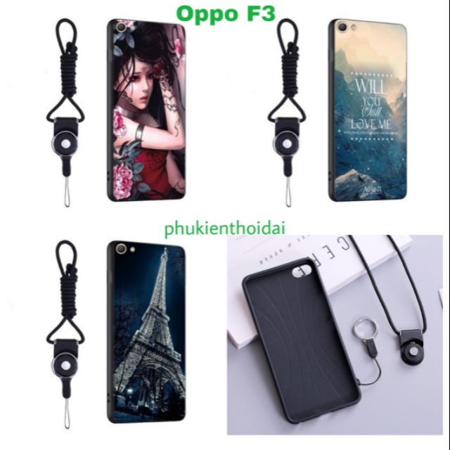 Oppo F3 ốp lưng dẻo in 3D cao cấp