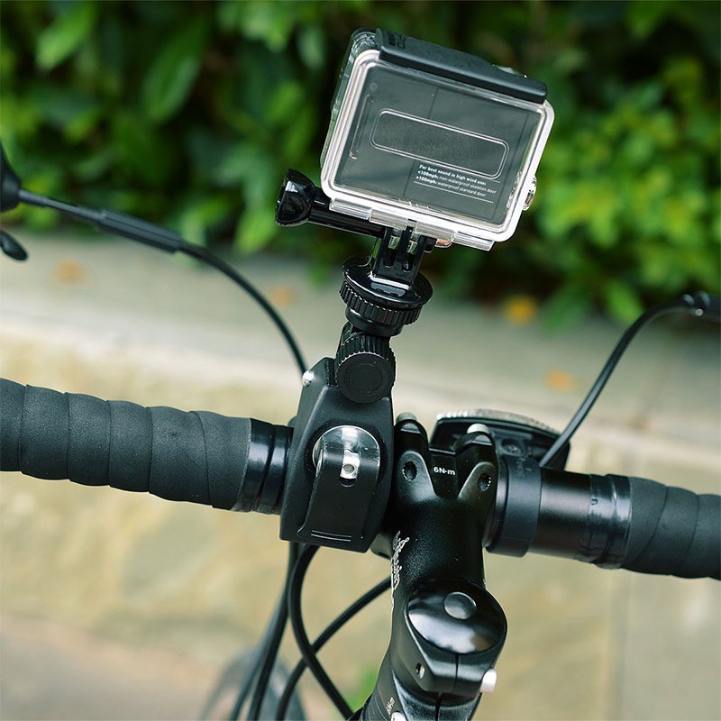 Kẹp giá đỡ điện thoại máy ảnh LAMMCOU với đầu gắn và đầu nhả nhanh tương thích với GoPro Osmo dành cho tay lái xe đạp