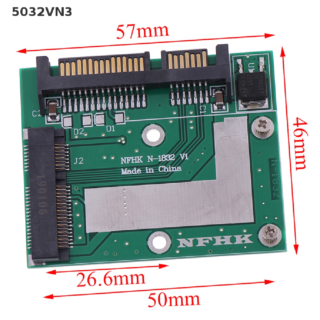 【VN】 mSATA SSD to 2.5'' SATA 6.0gps adapter converter card module board mini pcie ssd 【VN】 | BigBuy360 - bigbuy360.vn