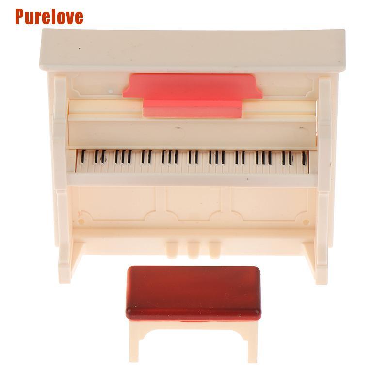 1 Set Đàn Piano Mini Màu Trắng Trang Trí Nhà Búp Bê 1 Set 12