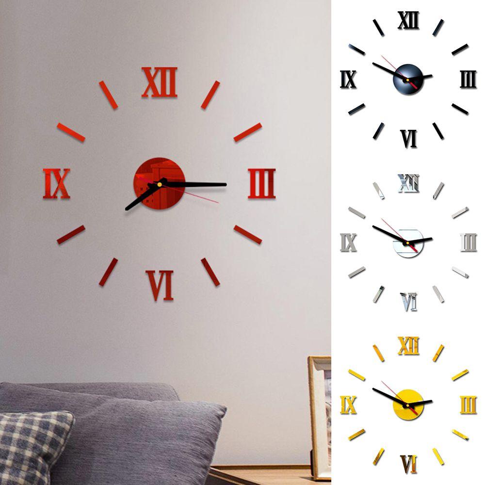 Sticker Đồng Hồ Dán Tường Tự Dính Không Gây Tiếng Ồn DIY