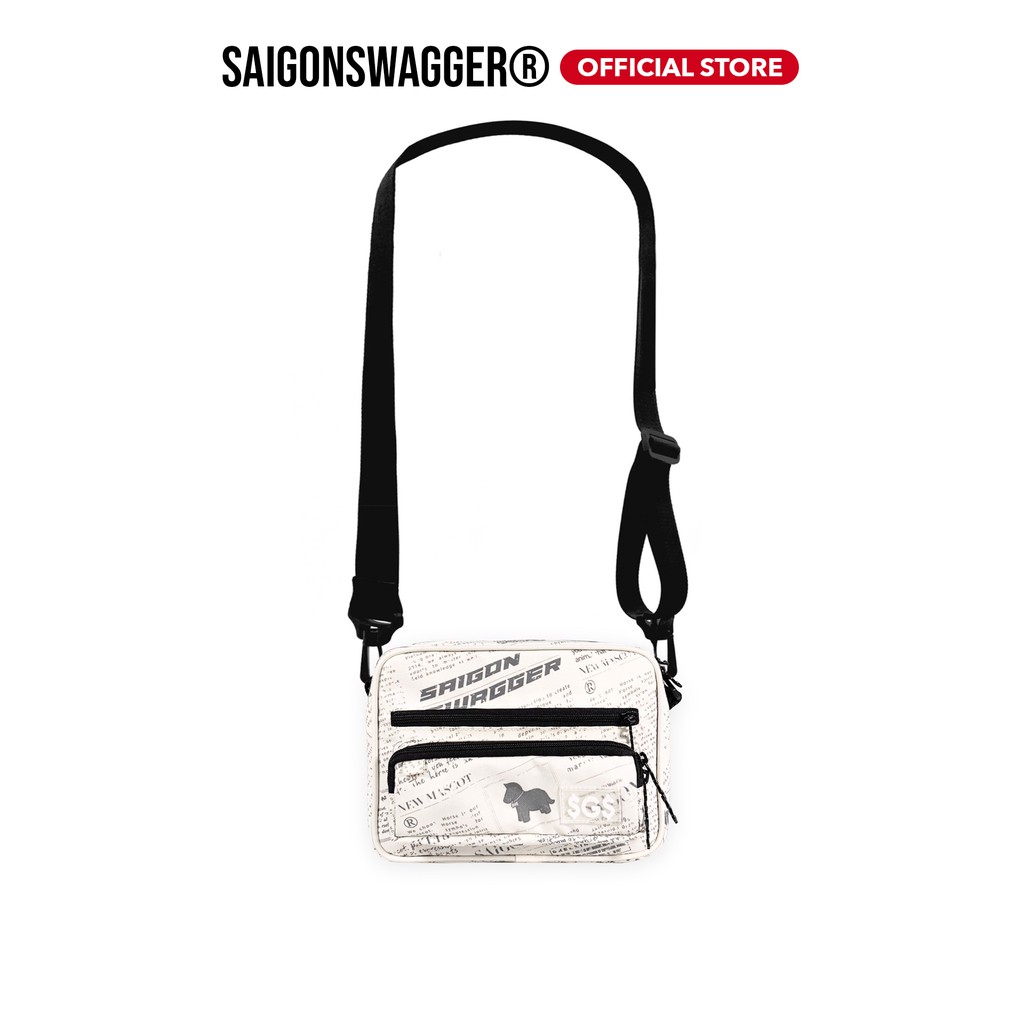 Túi Đeo Chéo Nam Nữ Ngang In Họa Tiết Báo SAIGON SWAGGER® SGS Journal Cross Body Bag