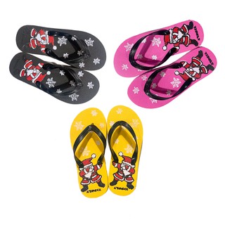 Dép kẹp xỏ ngón đi biển in hình Noel dễ thương - DepNoel