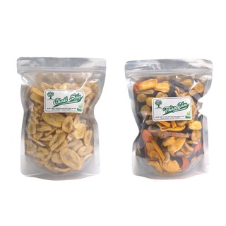Combo 2 gói (Thập Cẩm Sấy + Chuối Sấy) (500g/gói). Hoa quả sấy LACTHUY FARM