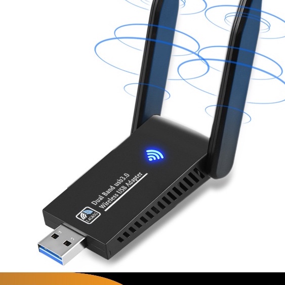 [Hỏa Tốc - BH 6 Tháng] Nâng cấp Card WIFI 5G bằng USB WiFi 1200Mbps, chuyên để học online cho laptop, máy bàn