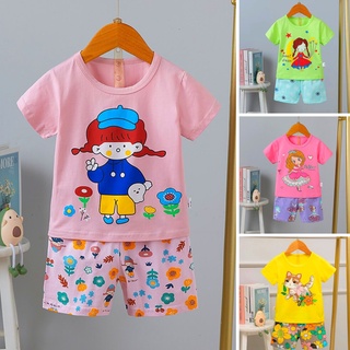 Size ĐẠI-2/2 [25-33kg]- Đồ bộ cotton xuất hàn cho bé gái| Đồ mặc nhà mát mẻ, hoạt tiết dễ thương, đồ mùa hè