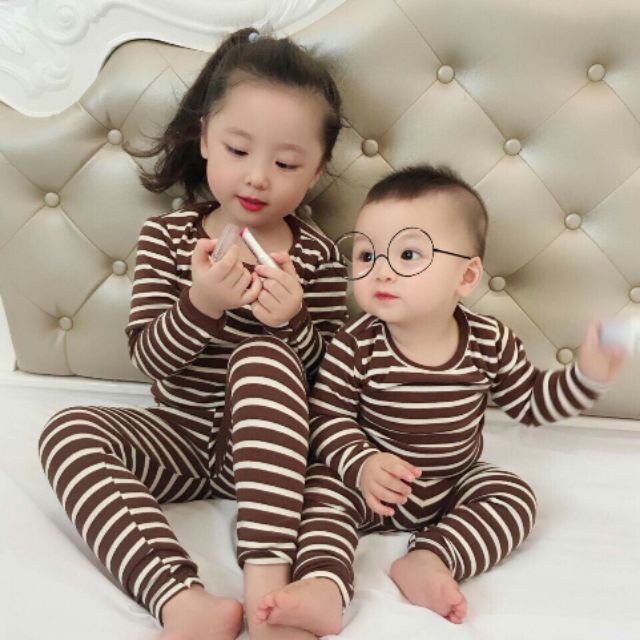 Bộ quần áo dài tay cho bé trai gái mặc nhà đi chơi , bộ trẻ em dài chất liệu thun co dãn 4 chiều cực ấm thu đông