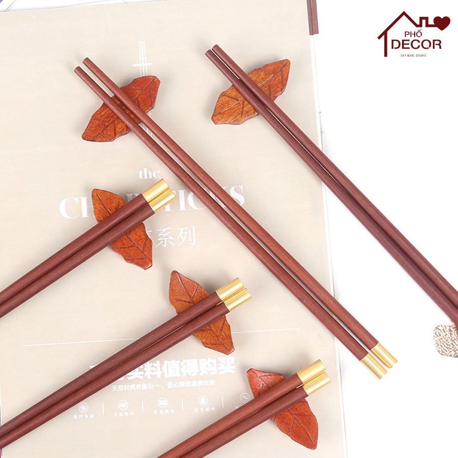 Đũa Gỗ Phố Decor Đàn Hương Đỏ Cao Cấp, Phong Cách Nhật Bản