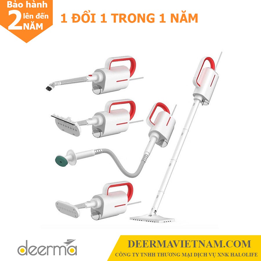 Máy Làm Sạch Bằng Hơi Nước DEERMA ZQ600/là ZQ610 + Tặng 1 Miếng Lau Sàn ( Bảo Hành 24 tháng)