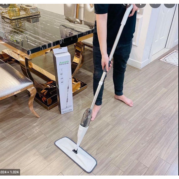Chổi lau nhà phun sương, cây lau nhà đa năng thông minh 2 in 1 có bình xịt nước tự động xoay 360 độ