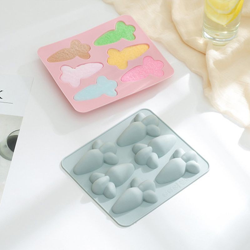 Khuôn Silicone Làm Bánh / Xà Phòng / Bánh Quy Hình Cà Rốt Phục Sinh Diy