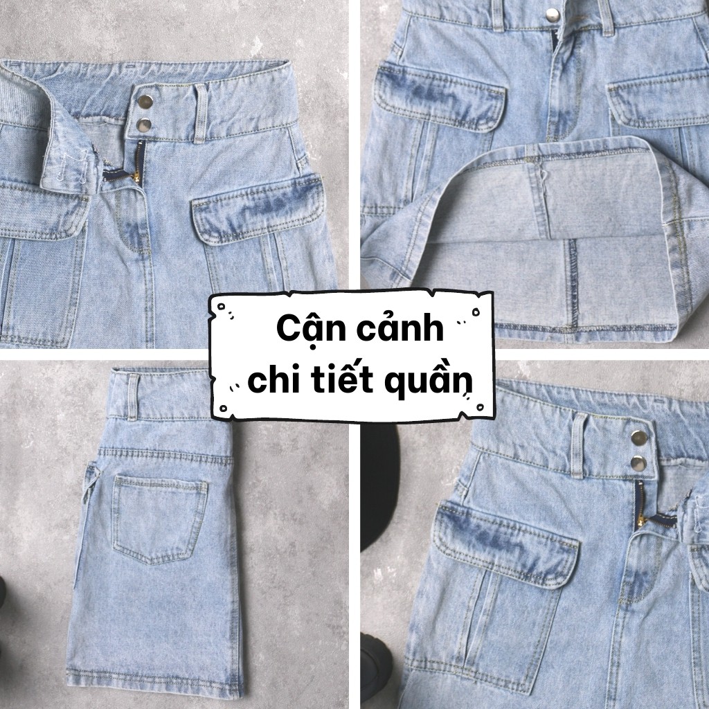 chân váy jean chữ A dáng ngắn, chân váy bò nữ cạp lưng cao trẻ trung xinh xắn LX246 | WebRaoVat - webraovat.net.vn