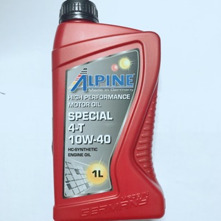 Nhớt xe số Alpine 10W40 Fully Synthetic