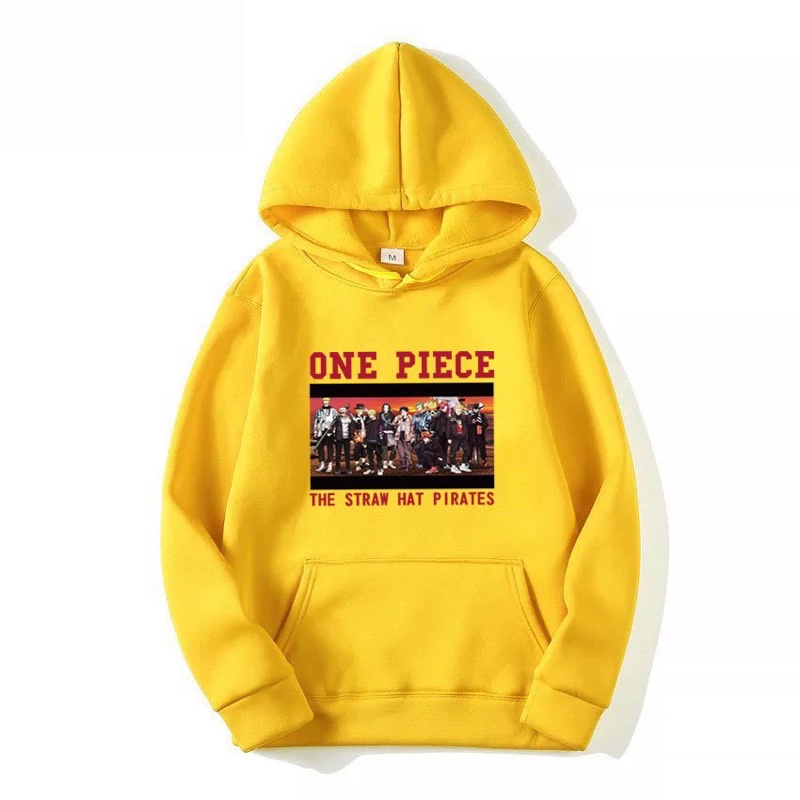 ÁO HOODIE NỈ ONEPIECE THE STRAW HAT PIRATES CHẤT VẢI NỈ POLY DÀY DẶN