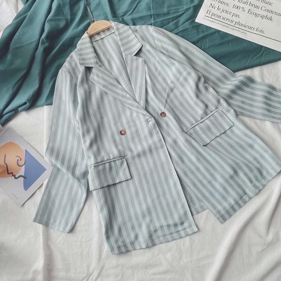 Áo vest blazer sọc xanh | BigBuy360 - bigbuy360.vn