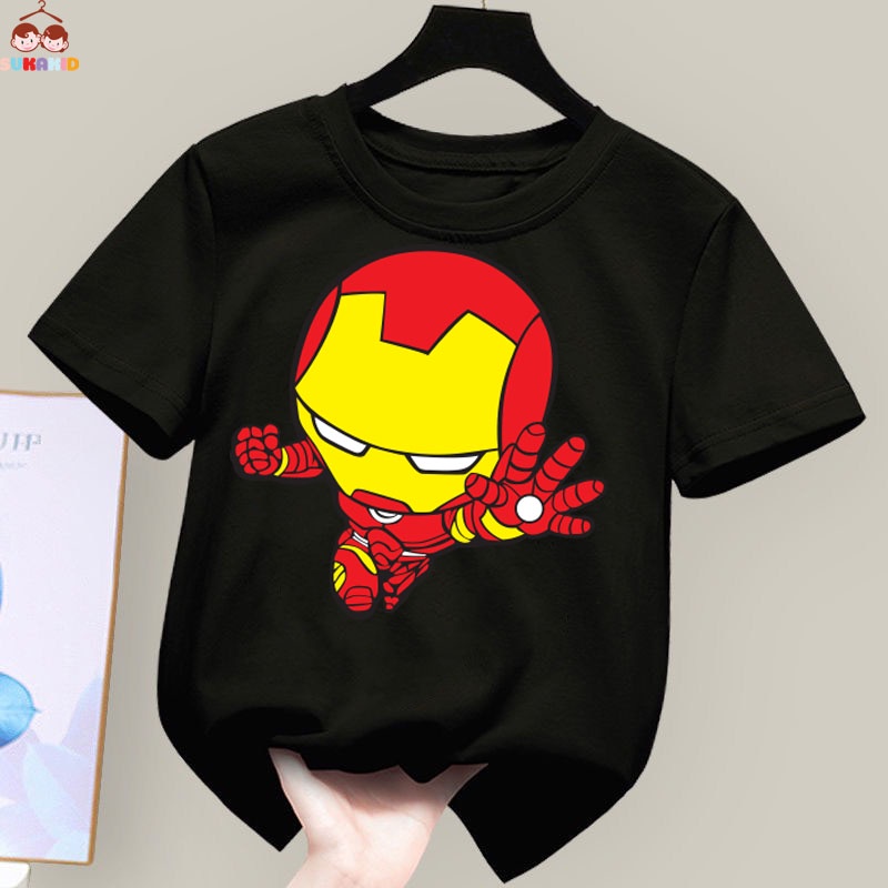 Áo thun cho bé hình siêu nhân mặt vàng .áo cho bé từ 6kg-30kg.AL42.