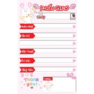 Combo 2 Xấp Phiếu Ship Hàng cho các Shop Online