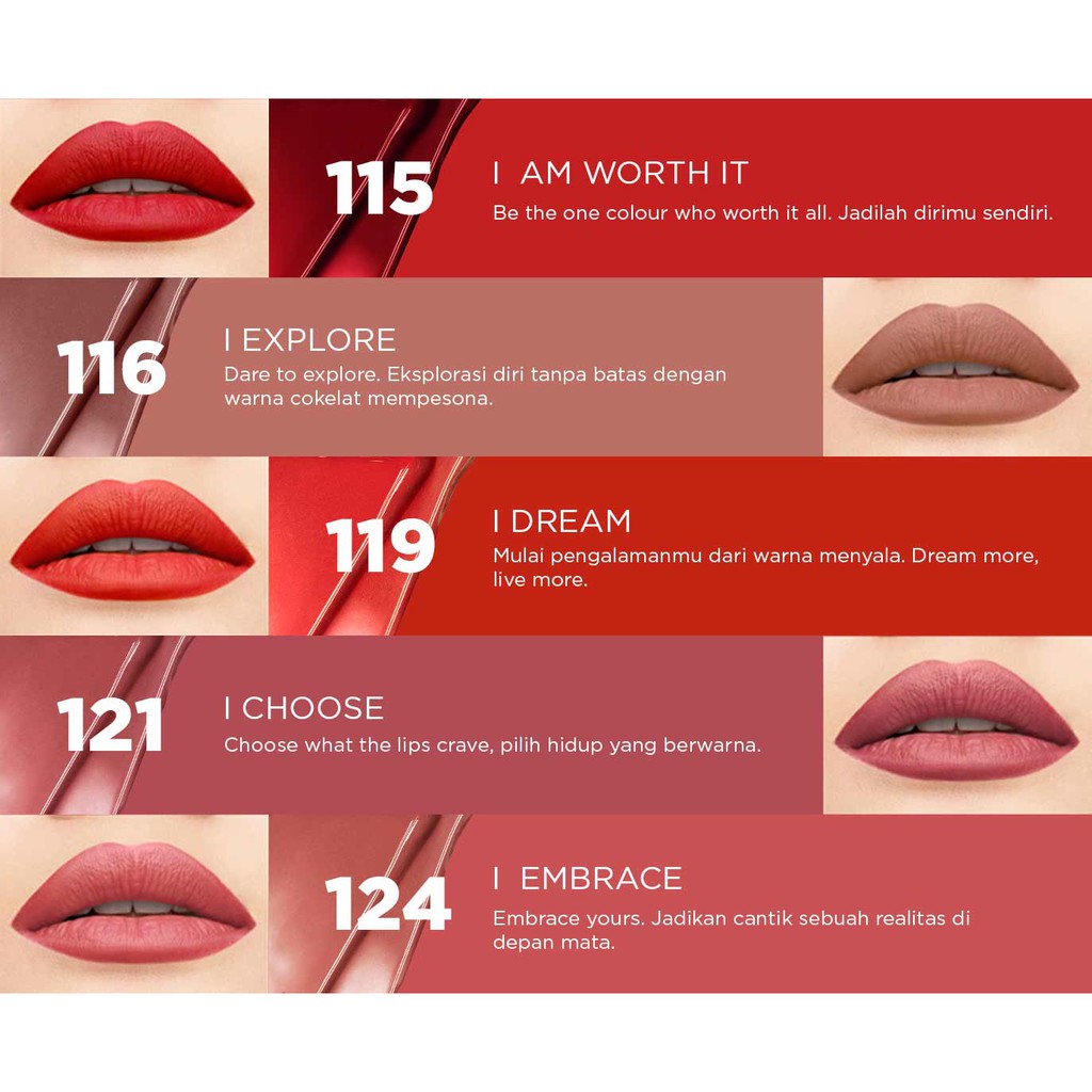 (Hàng Mới Về) Son Môi Lì Dạng Lỏng Lên Màu Chuẩn Đẹp L 'Oreal Paris | BigBuy360 - bigbuy360.vn