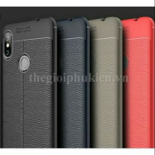 Ốp lưng dẻo vân da Auto Focus cho xiaomi redmi note 6 pro