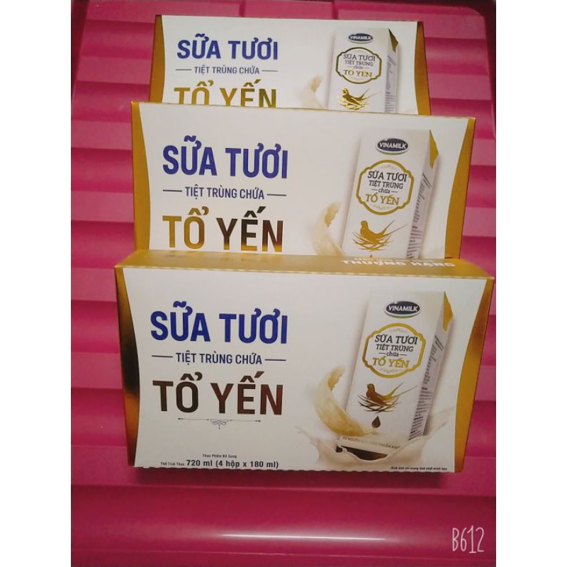 VINAMIL SỮA TƯƠI TIỆT TRÙNG CHỨA TỔ YẾN LỐC 4*180ML