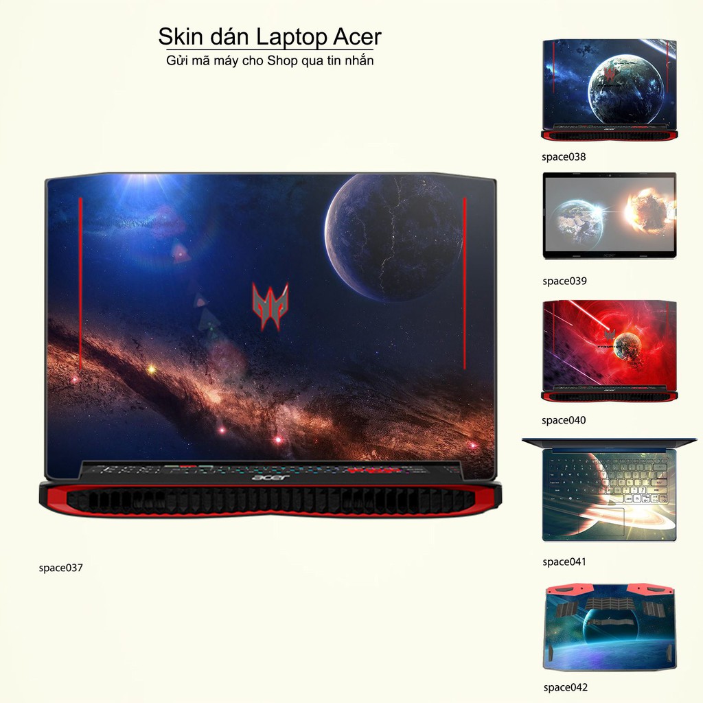 Skin dán Laptop Acer in hình không gian _nhiều mẫu 7 (inbox mã máy cho Shop)