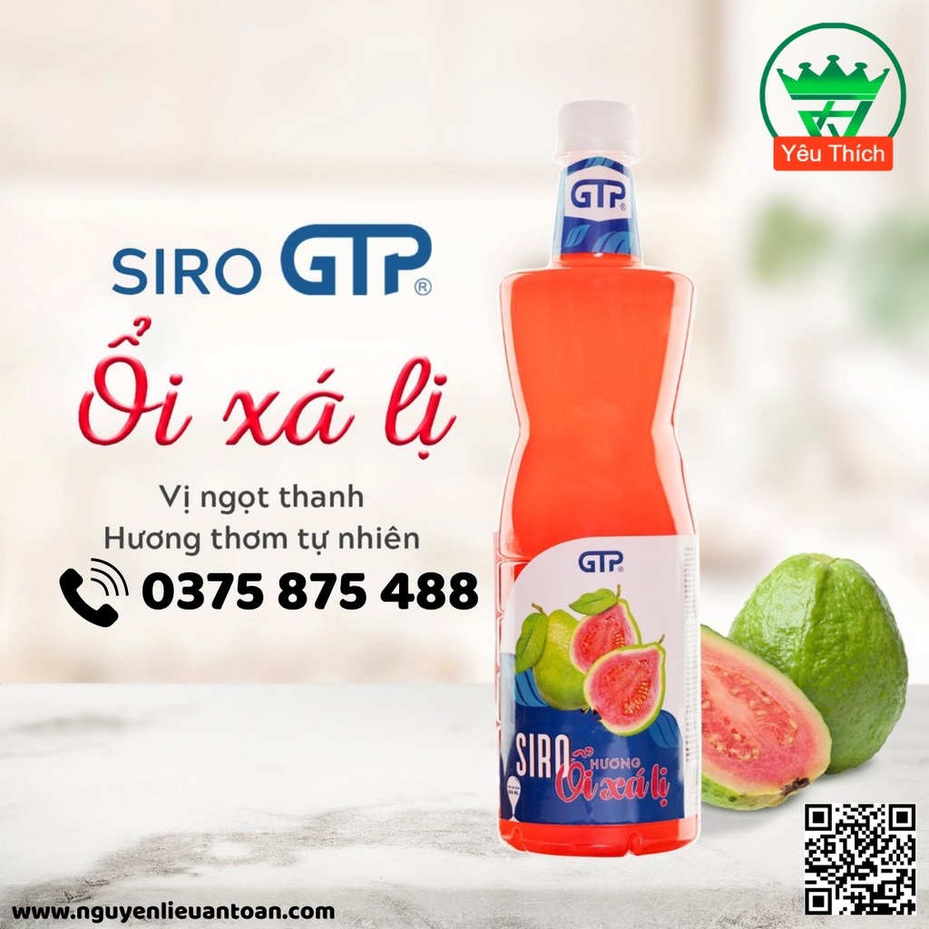 Siro Ổi GTP 1,3KG Hương Vị Đậm Đà, Vị Ngọt Tự Nhiên