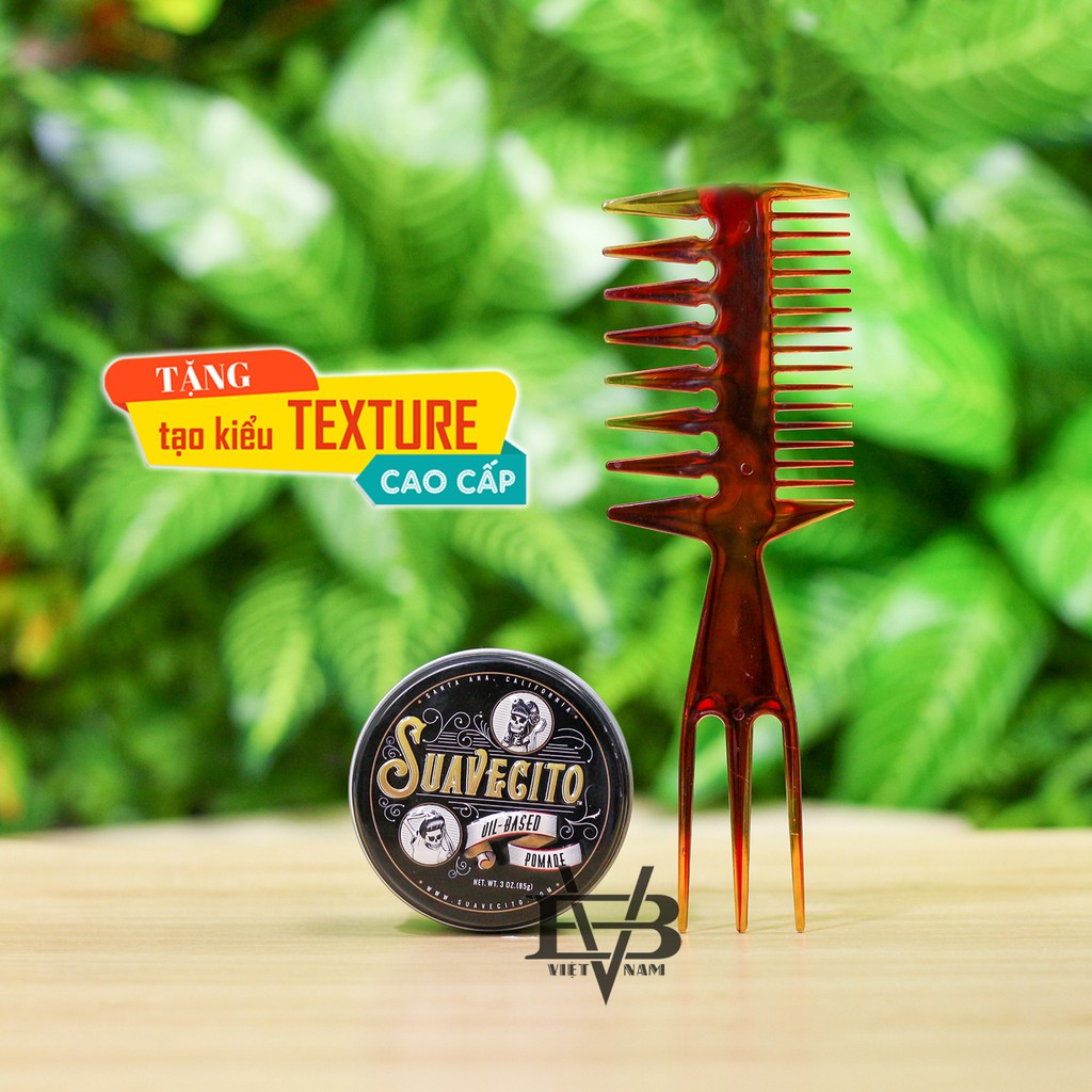 Pomade gốc dầu Suavecito Oil Based Pomade 85g / 3.oz chính hãng + Tặng lược tạo Texture cao cấp