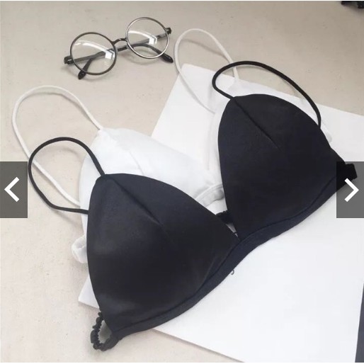 Áo lót nữ💞FREE SHIP💞áo bra satin chun 2 màu Trắng,Đen | BigBuy360 - bigbuy360.vn
