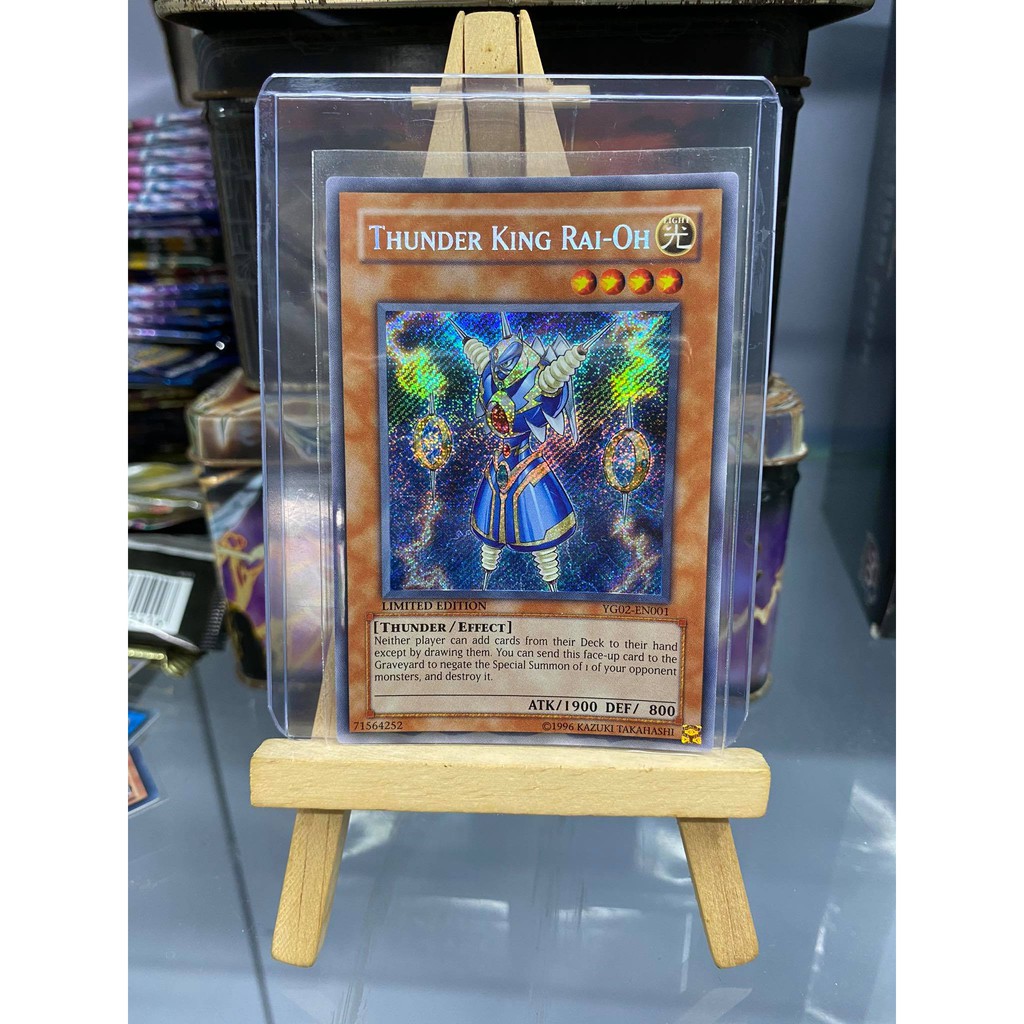 [ Dưa Hấu Yugioh ] Lá bài thẻ bài Thunder King Rai-Oh - Secret Rare - Tặng bọc bài nhựa bảo quản