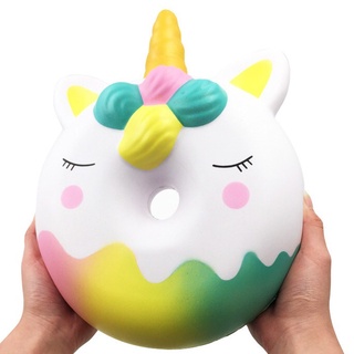 Squishy Bánh Mèo 1 Sừng Màu Trắng Đại Khổng Lồ Chính Hãng
