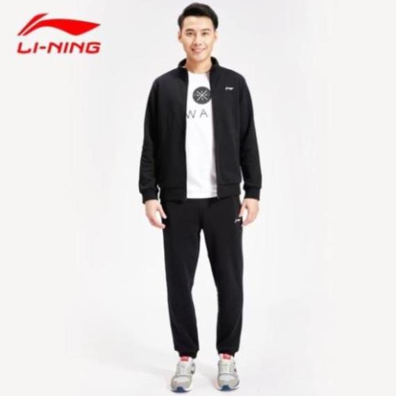 Xả Bộ quần áo thể thao nam Lining bộ nỉ thể thao chất umi chính hãng 🏅 2022 👟