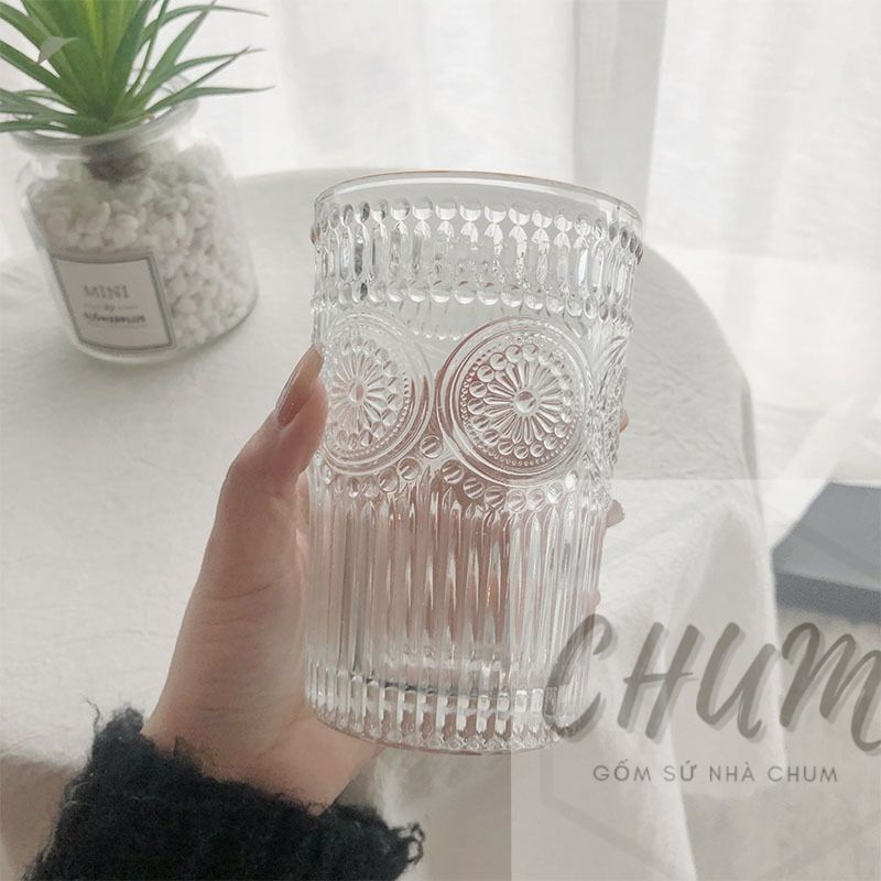 Cốc thủy tinh,cốc đựng nước, đựng trà, cafe, bày trang trí Đế Quay siêu sang chảnh C10 C11