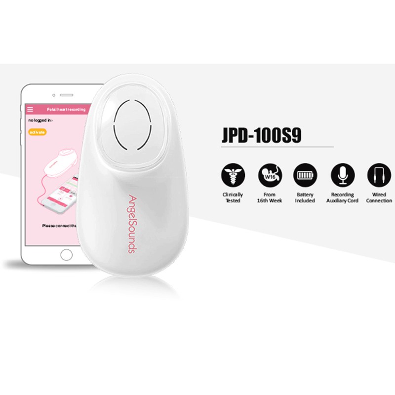Máy Đo Tim Thai Angelsounds Fetal Doppler JPD-100S9 Xem Qua Điện Thoại