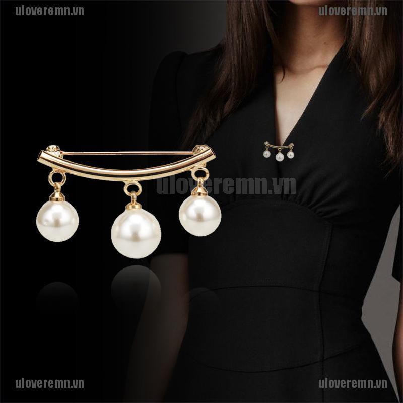 Kẹp Cố Định Áo Khoác Cardigan Sweater / Áo Cardigan Đính Ngọc Trai Thời Trang