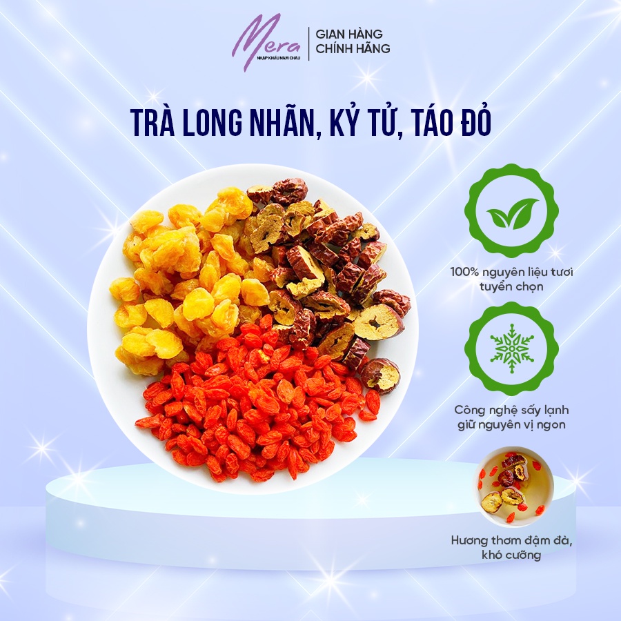 Trà thảo mộc long nhãn mix với táo đỏ và kỷ tử