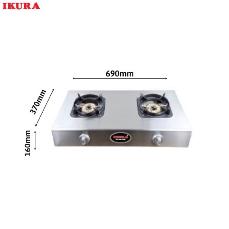 Bếp Khè Mặt Inox 2 Lò-Bếp Công Nghiệp