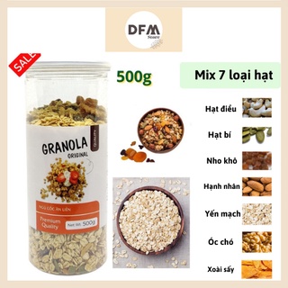 Granola ăn sáng yến mạch mix 7 loại hạt hũ 500g